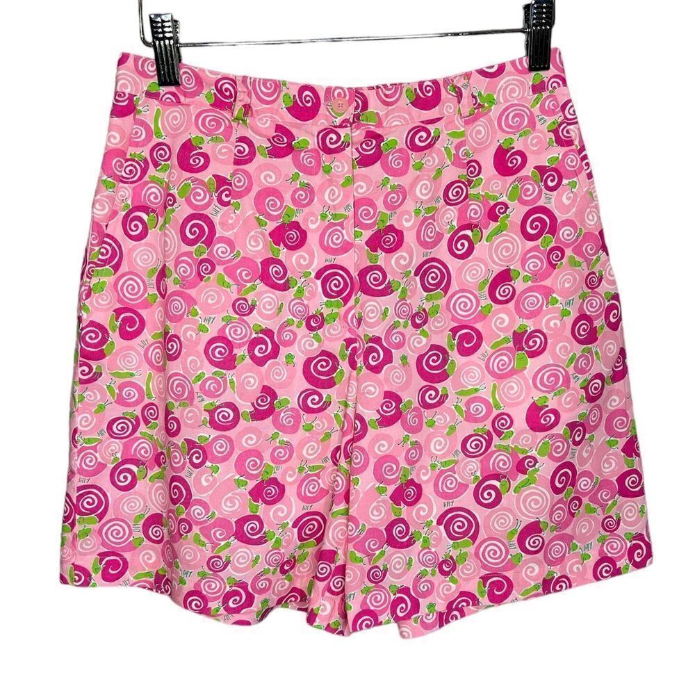Lilly Pulitzer shorts escargot print high waisted preppy Vaca‎ coconut girl